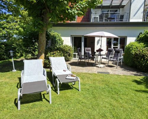 ระเบียง/ชานเรือน, Haus Wattenblick Wohnung Strandläufer (Haus Wattenblick Wohnung Strandlaufer) in วาร์เวรอร์ท
