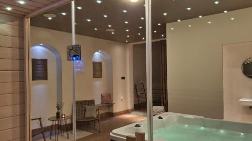 Hot tub, Luxury Wellness Home with Indoor Pool by Destination GREEN Croatia in Leticani
