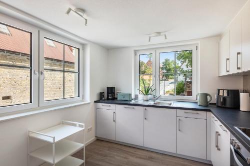 Konyha, Ferienwohnung am Brunnen in Niederstetten