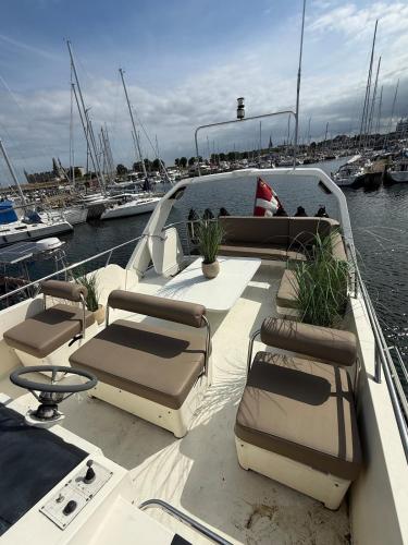 Stay on Large Motorboat with view to Kronborg in Helsingor