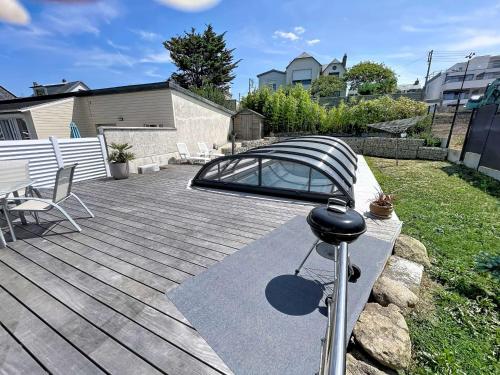 Villa à 150m de la plage avec piscine et WiFi gratuit - FR-1-361-8 gîte à louer Donville-les-Bains