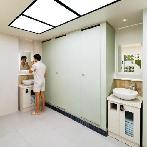 Bathroom, Waverley Capsule Hotel in Edinburgh