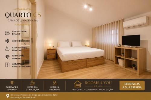 Rooms4you 3 in historic center of Braga chambre d'hôte Remelhe