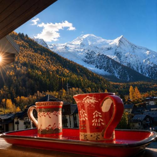 Le Chamois 5E Balcon panoramique MontBlanc avec parking gratuit