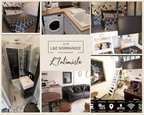 L'INTIMISTE à Saint Lô - Atypique - Studio Duplex Privé tout équipé - Gare - Centre - Parking gratuit - Entrée autonome - Chambre en mezzanine - Wifi - Netflix - Lave-linge - Location saisonnière - Saint-Lô
