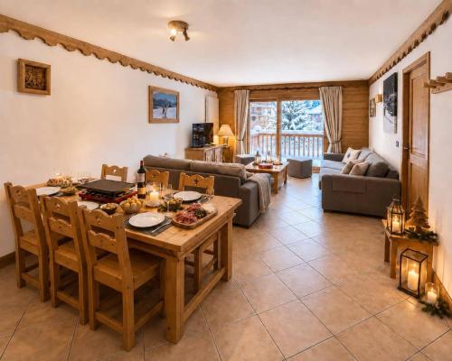 Logement 6-8 pers. chaleureux skis aux pieds