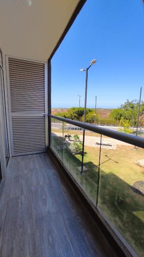 ระเบียง/ชานเรือน, Apartamento Amoblado En Serena Del Mar in ปวยโต เตียราบาฆา