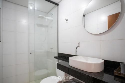 浴室, Apto em Cond. c/ Piscina Ponta das Canas GVM0315 in 蓬塔卡納斯