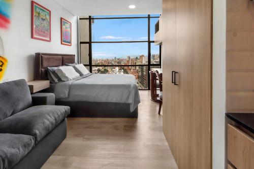 Apartaestudio Moderno en Edificio 33DC, Centro Internacional Bogotá, WiFi y Ubicación Premium