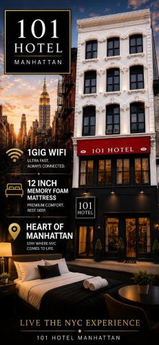 101 HOTEL MANHATTAN - Little Italy, SOHO, NOHO, LES, East Village, Chinatown - 1 GIG Internet, 12Inch Mattress, Hardsurface Floors