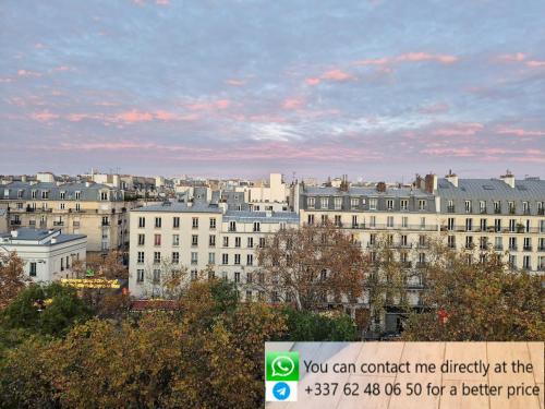 Beautiful Parisian studio with rooftop view