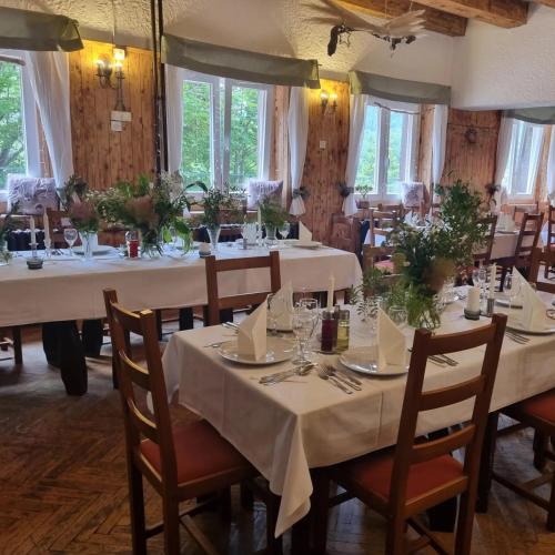 Restorāns, Great Mountain B&B Platak in Pamici