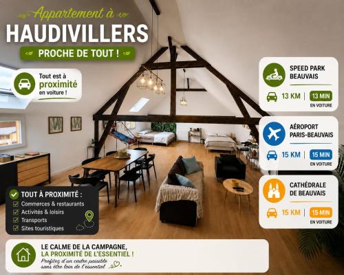 Appartement 14 minutes aéroport de Beauvais (Appartement 14 minutes aeroport de Beauvais) in 埃敘勒