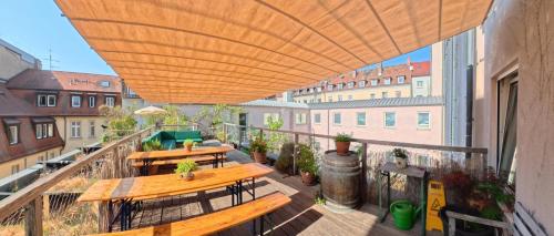 Erkély/terasz, Babelfish Hostel in Altstadt