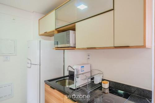 Konyha, Studio Moderno a 220m da Praia do Farol BPM1309 in Barra