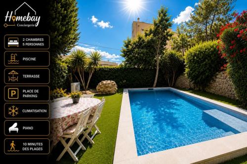 3-room apartment in Cannes with pool, garden, terrace, ground floor
