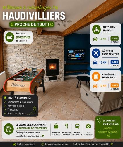 Maison à colombages 1 - situé à 15min de l'aéroport Paris-Beauvais (Maison a colombages 1 - situe a 15min de l'aeroport Paris-Beauvais) in 埃敘勒