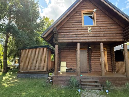 LEŚNA OSTOJA - Tarnów Jezierny - DOMEK Z BALI nad jeziorem (LESNA OSTOJA - Tarnow Jezierny - DOMEK Z BALI nad jeziorem) in Slawa