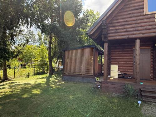 LEŚNA OSTOJA - Tarnów Jezierny - DOMEK Z BALI nad jeziorem (LESNA OSTOJA - Tarnow Jezierny - DOMEK Z BALI nad jeziorem) in Slawa