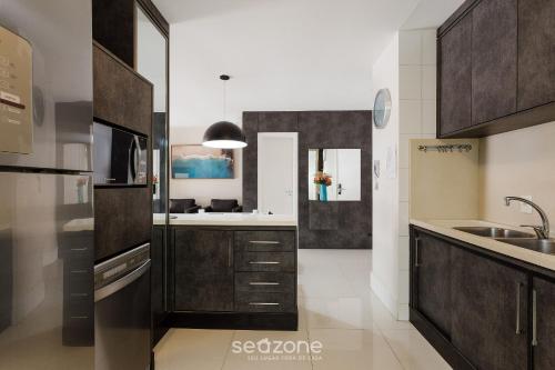 廚房, Apto em resort a 200m da praia Floripa-SC MHE213 in 蓬塔卡納斯