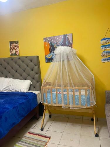 2 double beds, 1 twin bed