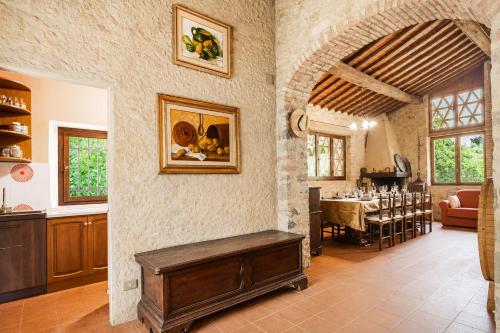 Étterem, Elegant Holiday Home in Greve in Chianti with Swimming Pool in Lucolena