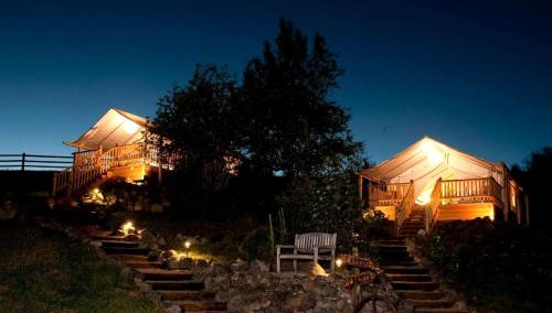 Upscale Safari Tents on Working Dude Ranch, Washington