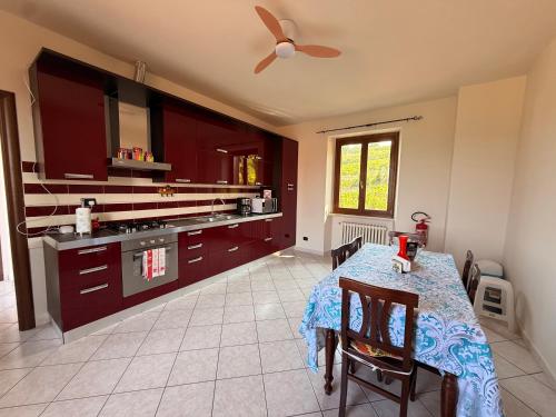 Kitchen, Villa Belpoggio Langhe Wine Country 15m pool High-Speed WiFi in Cossano Belbo