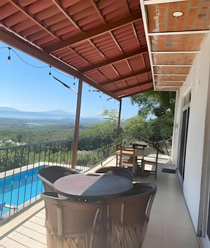 Rõdu/terrass, 6 Alberca privada y Vista a el lago de Chapala in San Nicolás De Ibarra