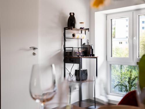 Cozinha, Apartment mit Arbeitsplatz, Parkplatz & Terrasse - für 4 (Apartment mit Arbeitsplatz, Parkplatz & Terrasse - fur 4) in Leonberg