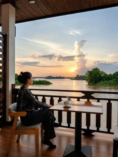 Paradise resort, Don Det river view in Muang Khong