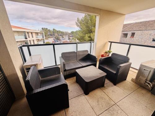 Balcony/terrace, L'heliade, Parking, Terrasse, AC in Castelnau-le-Lez
