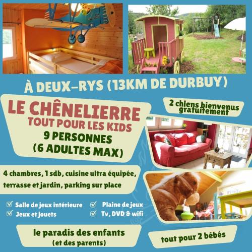 Le Chênelierre Tout pour les kids - 2 chiens bienvenus - Location saisonnière - Manhay