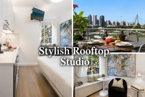 Stylish Studio with Rooftop Harbour Views in Darling Point