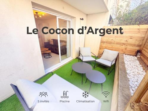 Le Cocon d'Argent, Terrace and Pool