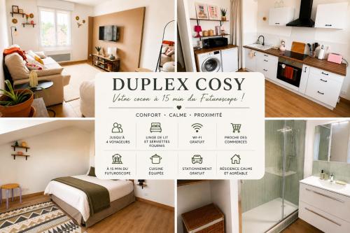 Duplex cosy - Parking gratuit - Proche futuroscope - Location saisonnière - Buxerolles