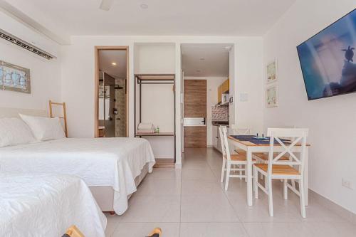 Apto Moderno con Balcon Vista al Mar y Piscina