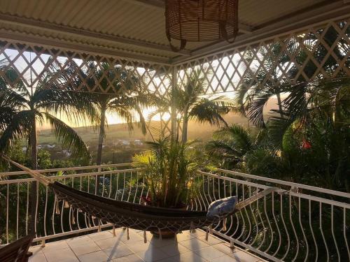 Vue mer et montagne dans jardin tropical - Location saisonnière - Sainte-Marie