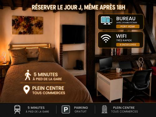 Appart proche gare centre ville bureau parking