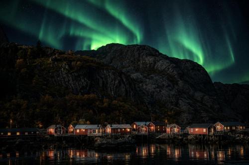 Exterior view of Lofoten Cottages by Nusfjord