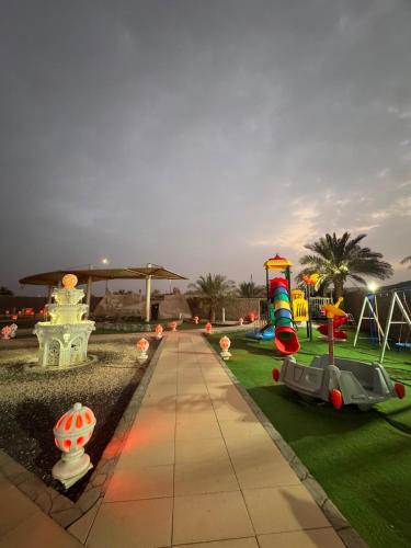 Garden, Al Saad Farm Private Resort 5 Bedrooms with Two Indoor Pools and Kids area By Betu in Al Sad