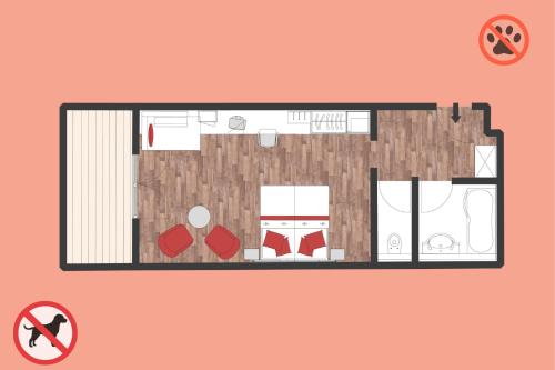 1 queen bed, 1 bunk bed