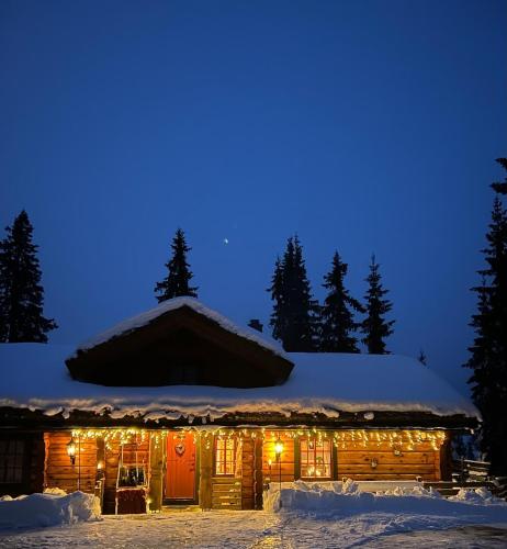 Exterior view, Timber cabin in Sjusjoen