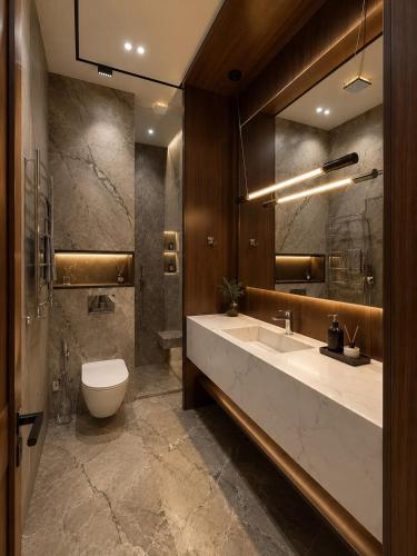 Zuhanyzó, Luxury 3 Bedroom Modern House with Private Swimming Pool in Novxanı