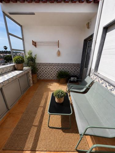 Quarto privado com cama de casal em Penthouse com BBQ in บัววิสตา