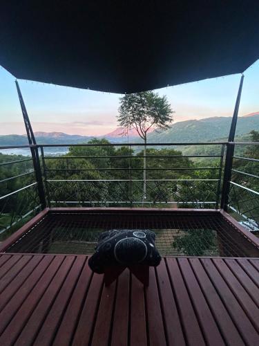 Balkons/terase, Cabanas ecologicas con vista espectacular y cascada privada - Finca Qawana Ecolodge en San Carlos in San Carlos