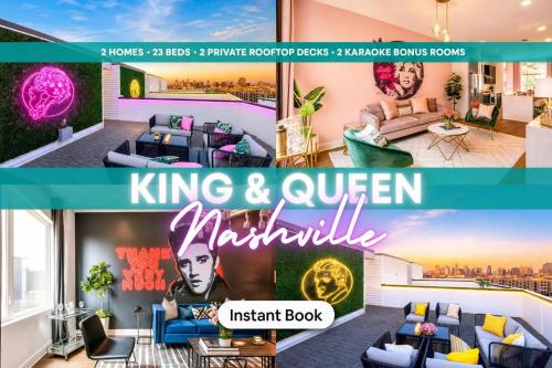 King & Queen 2 Homes - 24 Beds City Views