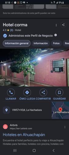 Hotel corma in Barra De Santiago