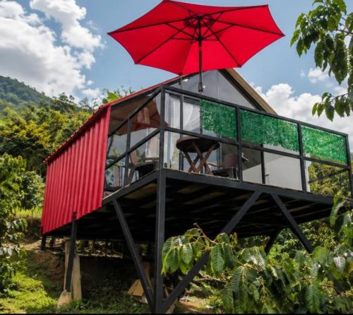 Café y sueños Cabaña Jacuzi externo