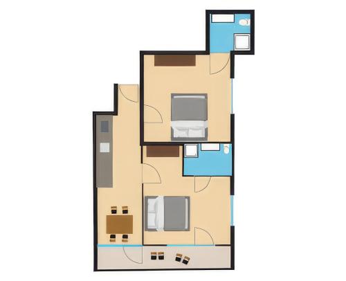 1 queen bed, 1 sofa bed